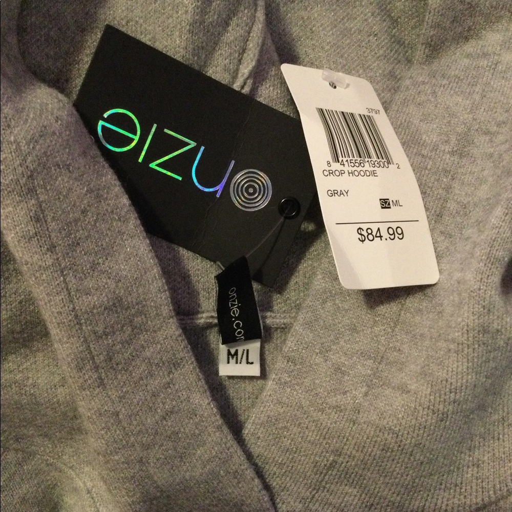 Onzie Cropped Hoodie - Grey Size: M/L - Picture 11 of 15